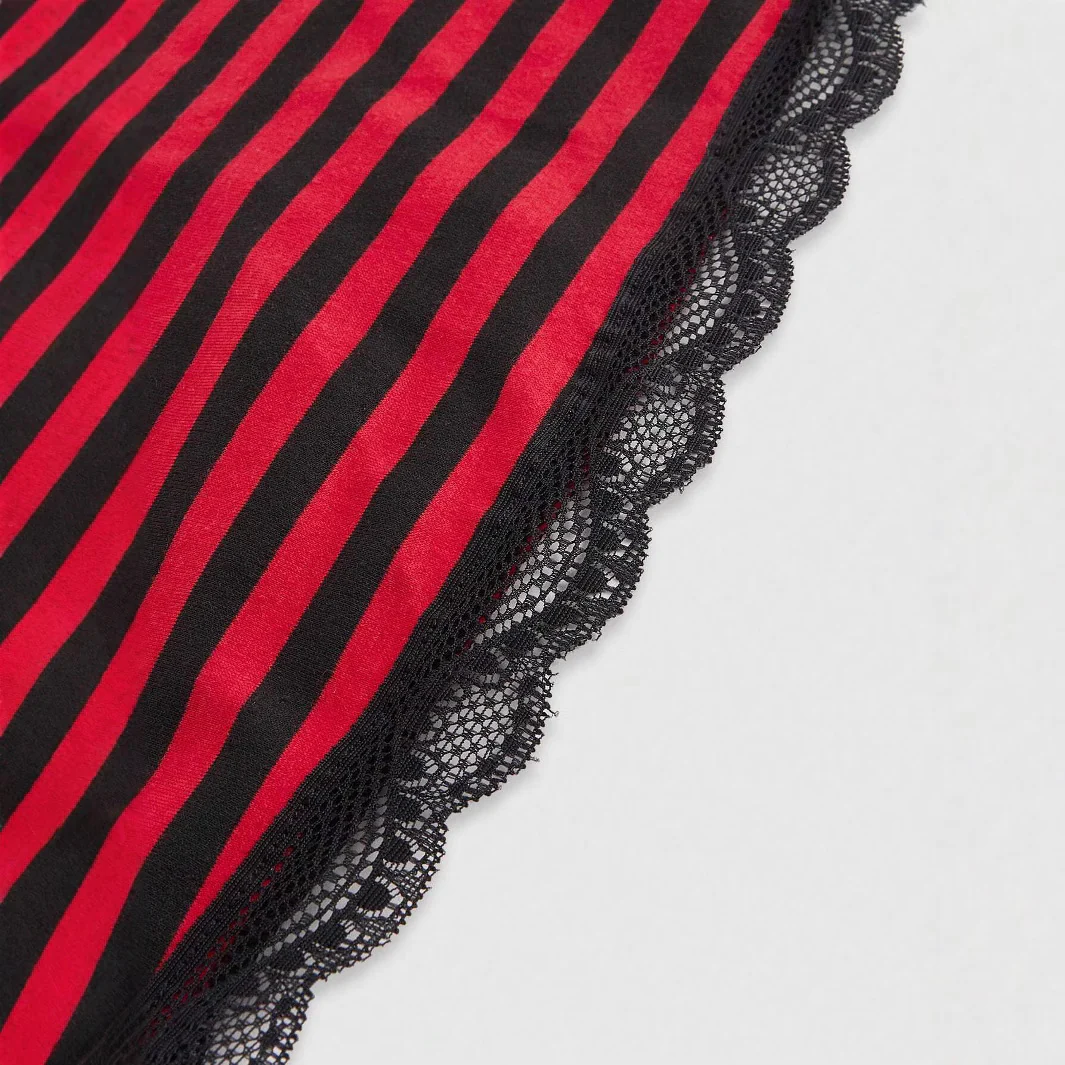 Damen Spaghetti-Top mit Spitze und gestreiftem Design WOLFF - Image 4