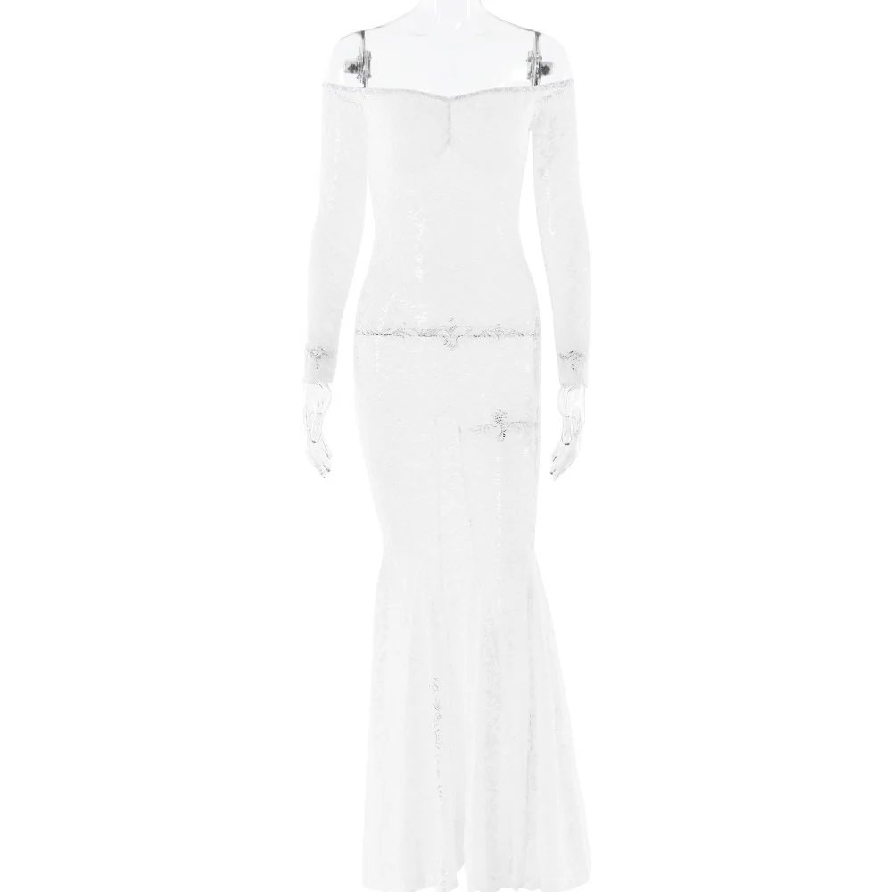 Damen Spitzenabendkleid mit schulterfreiem Design und elegantem Fischschwanzschnitt WOLFF - Image 6