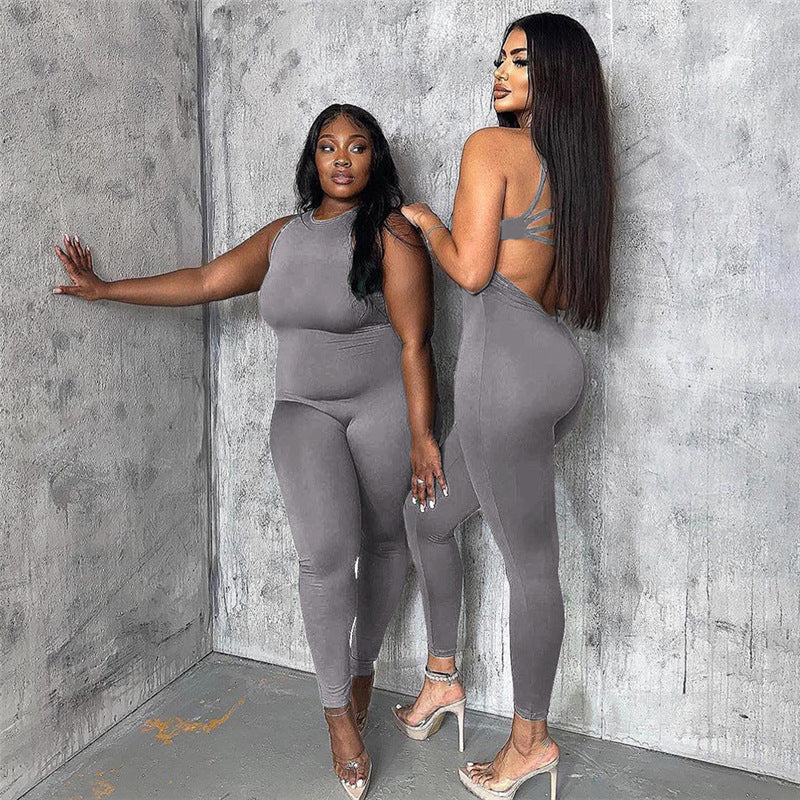 Damen sportlicher Jumpsuit mit innovativem Cut-Out-Design und figurformendem Schnitt WOLFF