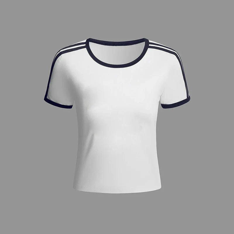Damen Sportliches Kurzarm-T-Shirt mit kontrastierenden Streifen WOLFF - Image 6