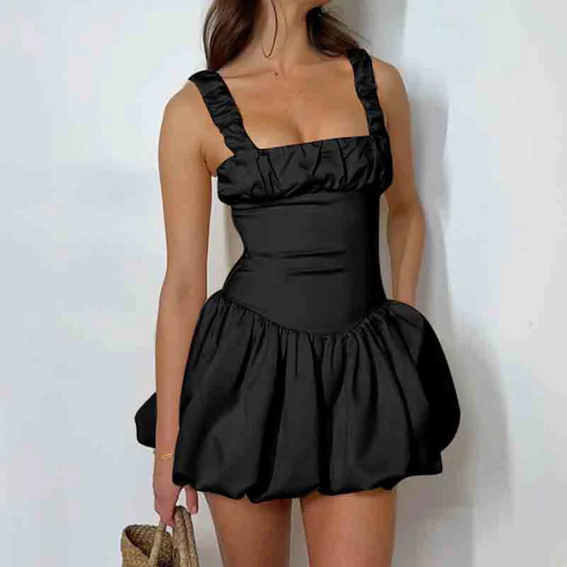 Damen Voluminöses Minikleid mit quadratischem Ausschnitt und Rüschendetails WOLFF - Image 7