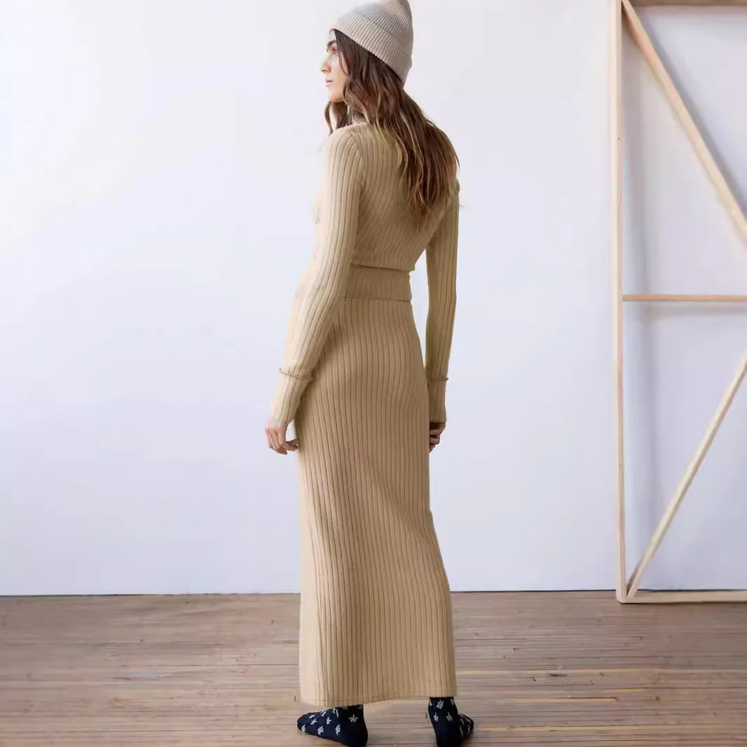 Damen Zwei-Teiler Set mit Rippstruktur und Schlitz WOLFF - Image 4