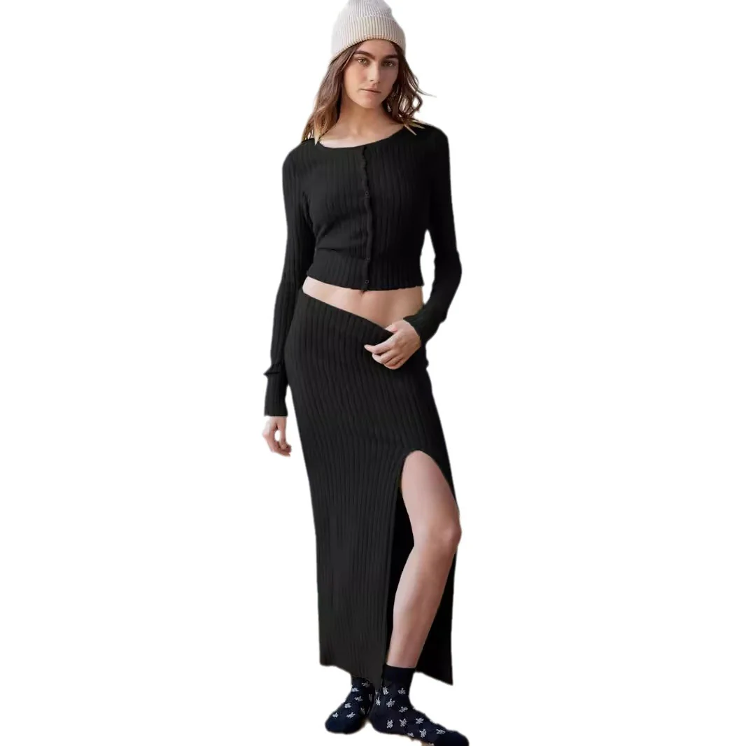 Damen Zwei-Teiler Set mit Rippstruktur und Schlitz WOLFF - Image 5